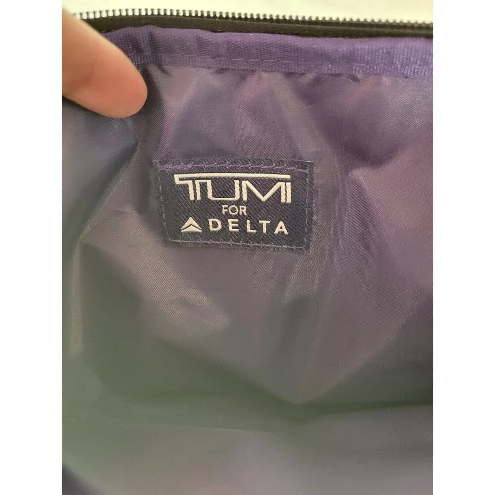 Tumi For Delta Airlines Travel Zip Up Pouch Cosmetic Toiletries Bag Accessory